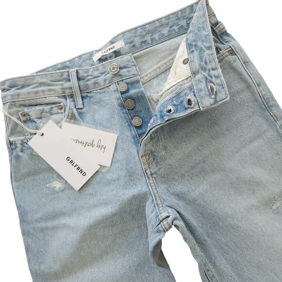 GRLFRND Karolina distressed skinny leg high waist jeans in Don't Speak Sz 25 NEW - Picture 2 of 8